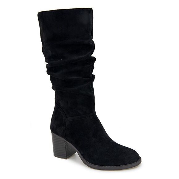 Kenneth Cole Reaction Women's Sonia Block Slouch Heel Tall Boot Sz 11 Black NWOT - Picture 1 of 15